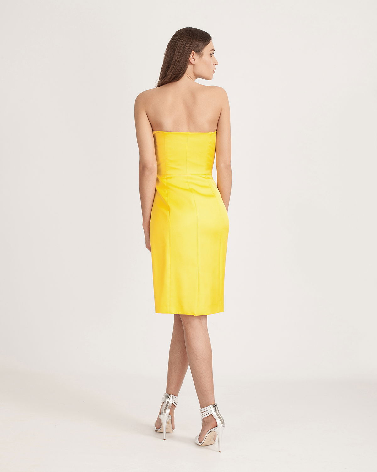 Yellow bustier minidress with ruffles | Sale, -40% | Genny
