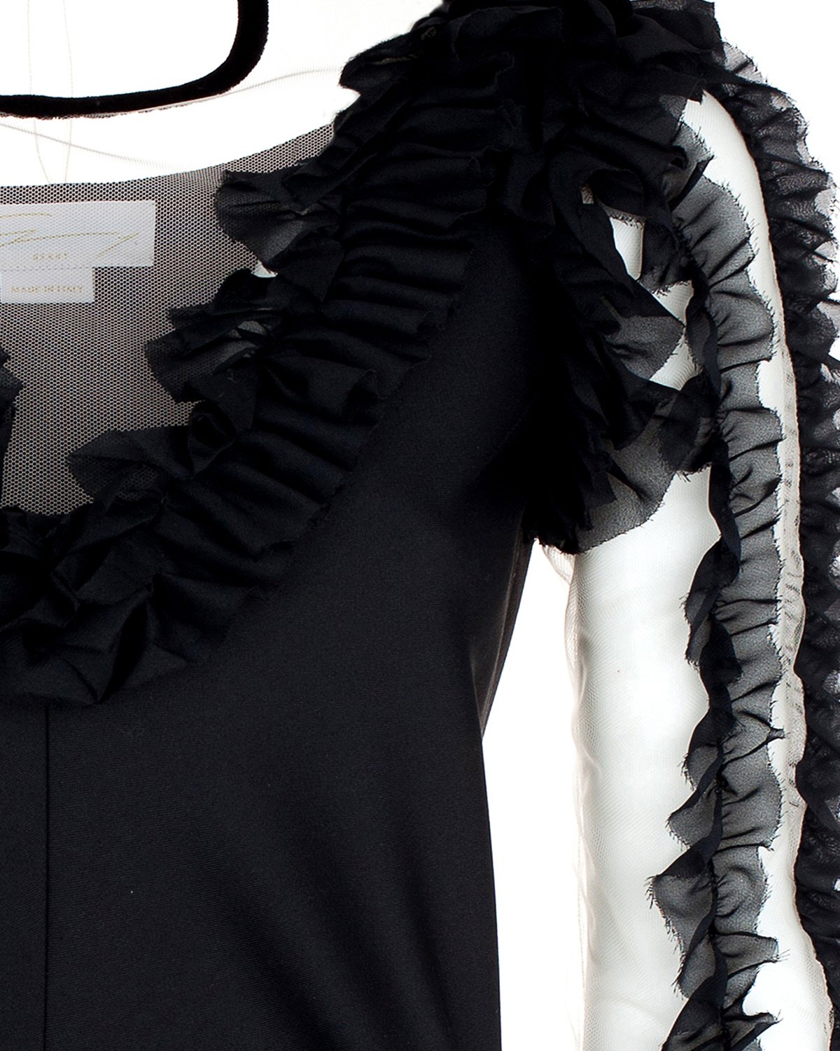 Ruched black minidress | Sale, -40% | Genny