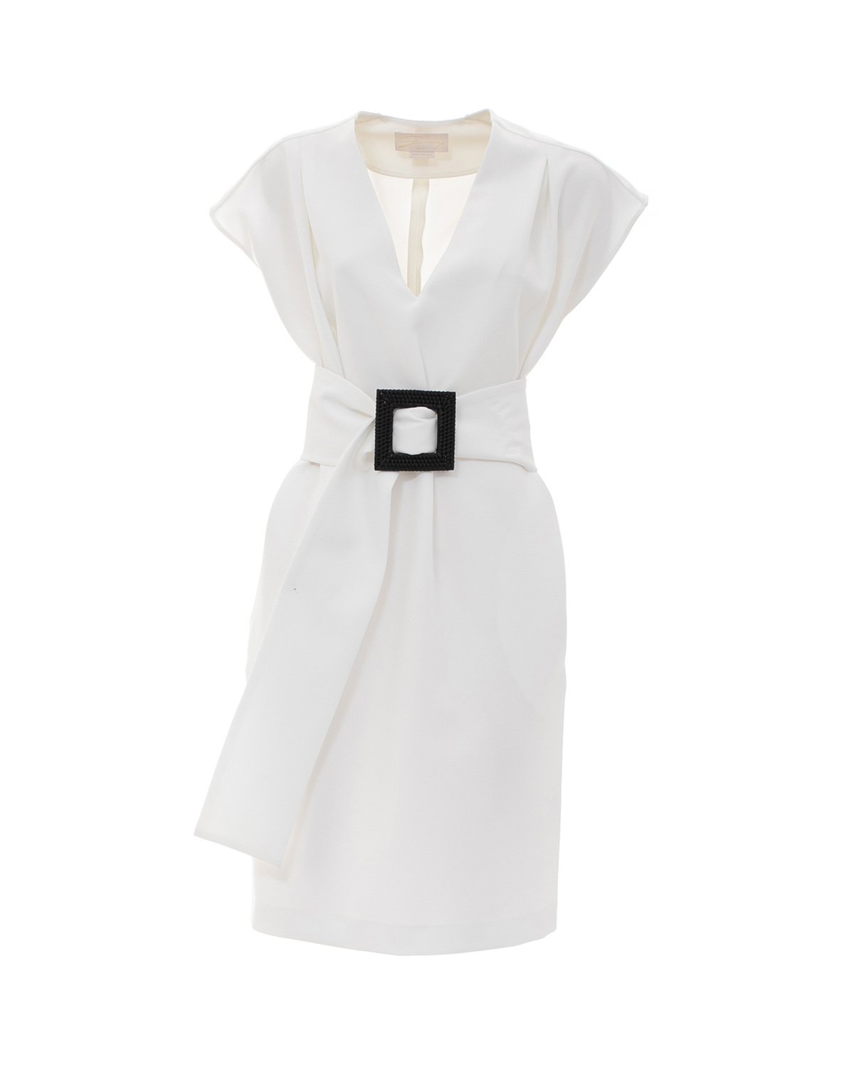 Oversized belted white dress | | Genny