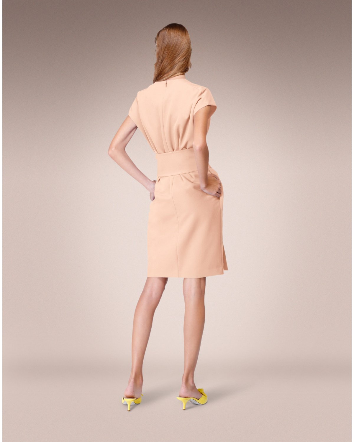 Oversized belted pink dress | -30% | Genny