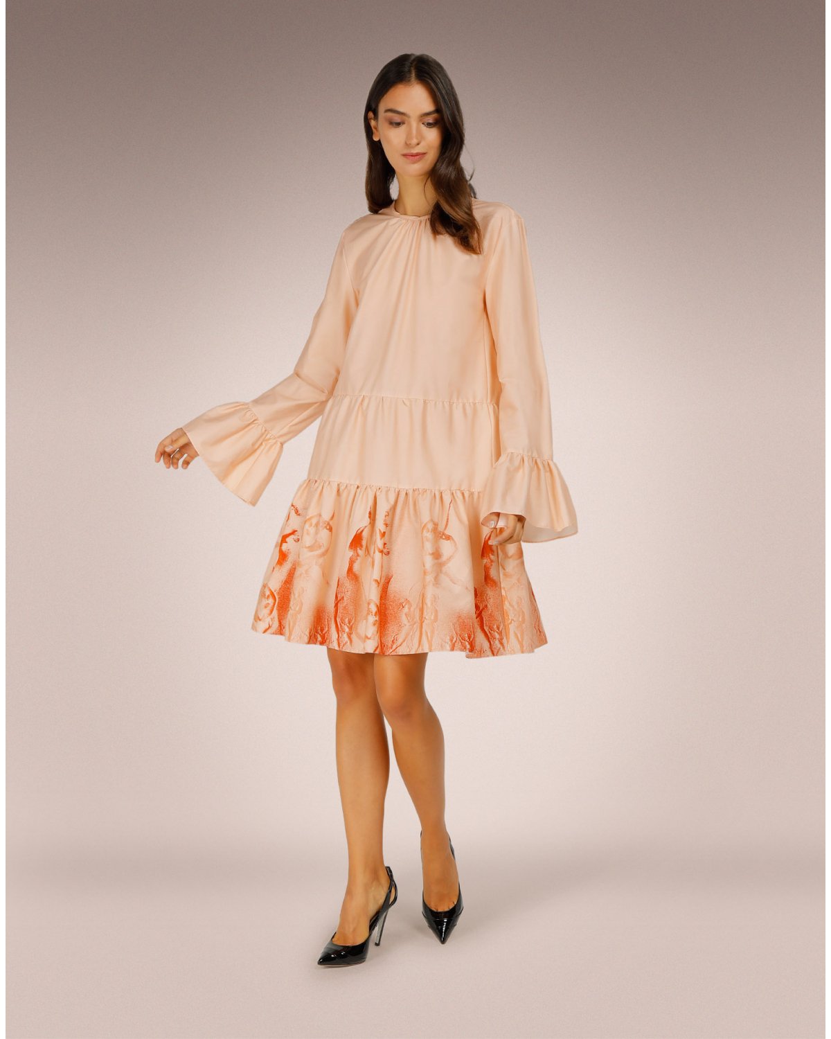 Ruffled printed cotton midi-dress | Temporary Flash Sale | Genny