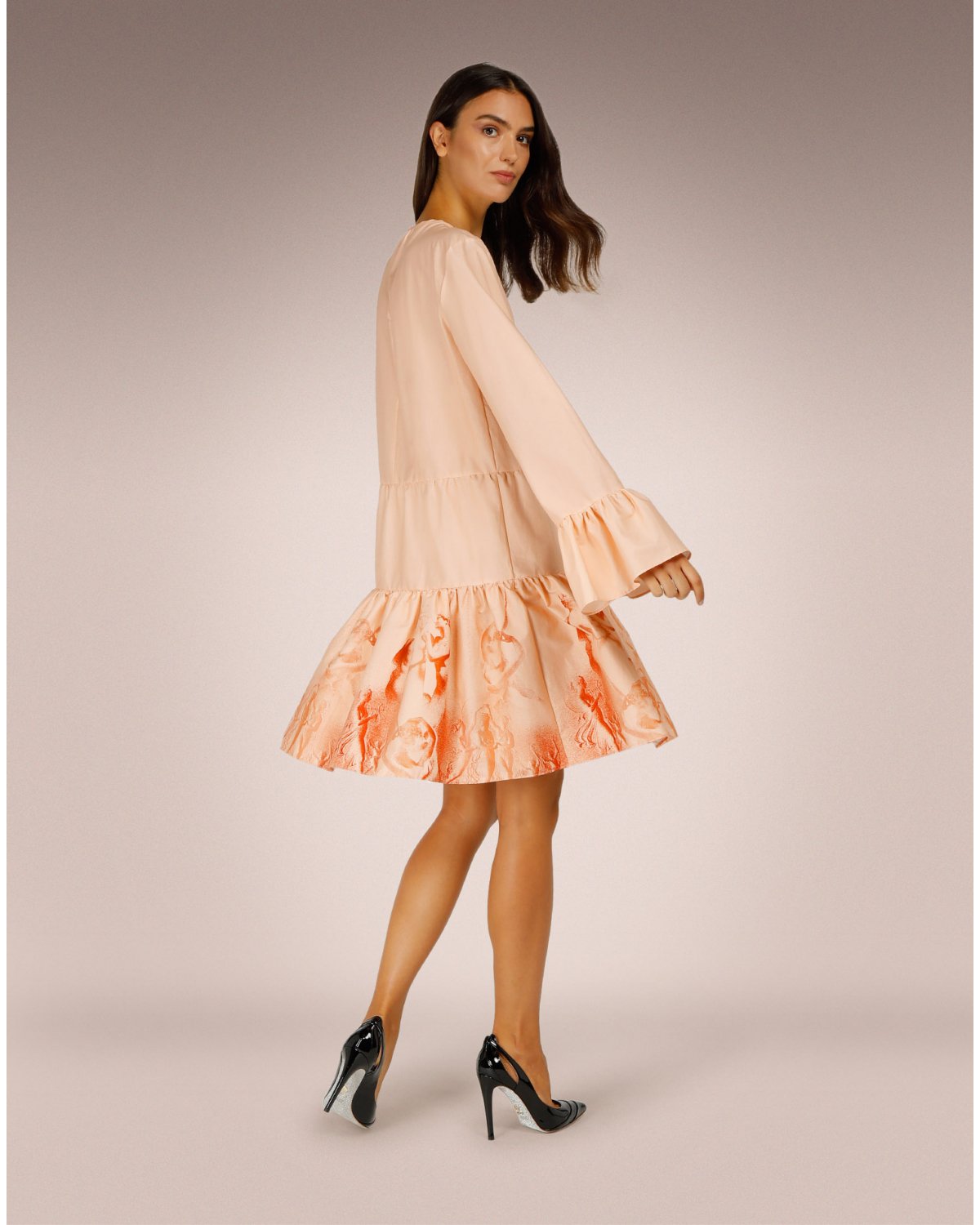 Ruffled printed cotton midi-dress | Temporary Flash Sale | Genny