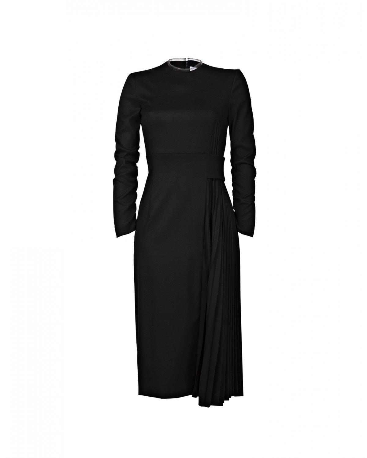 Long sleeve black dress with applique | Sale, -30% | Genny