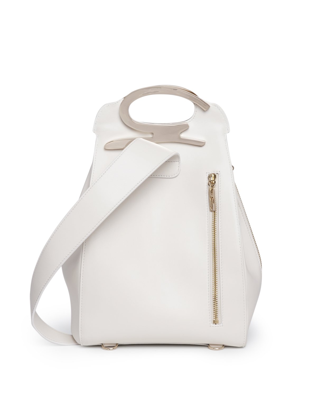 White leather shoulder bag | | Genny