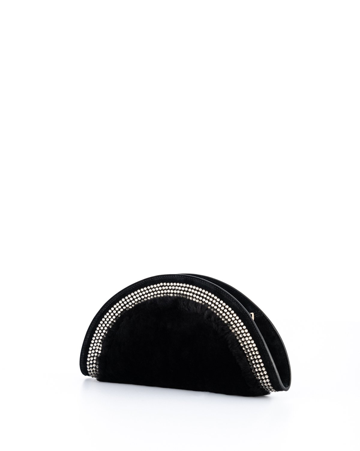 Pochette Angelica nera in pelliccia con strass | Accessories, Saldi, -40% | Genny