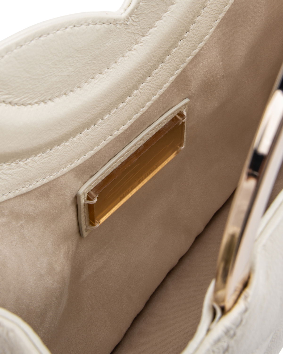 Small square bag in quilted white leather | Sale, -40% | Genny