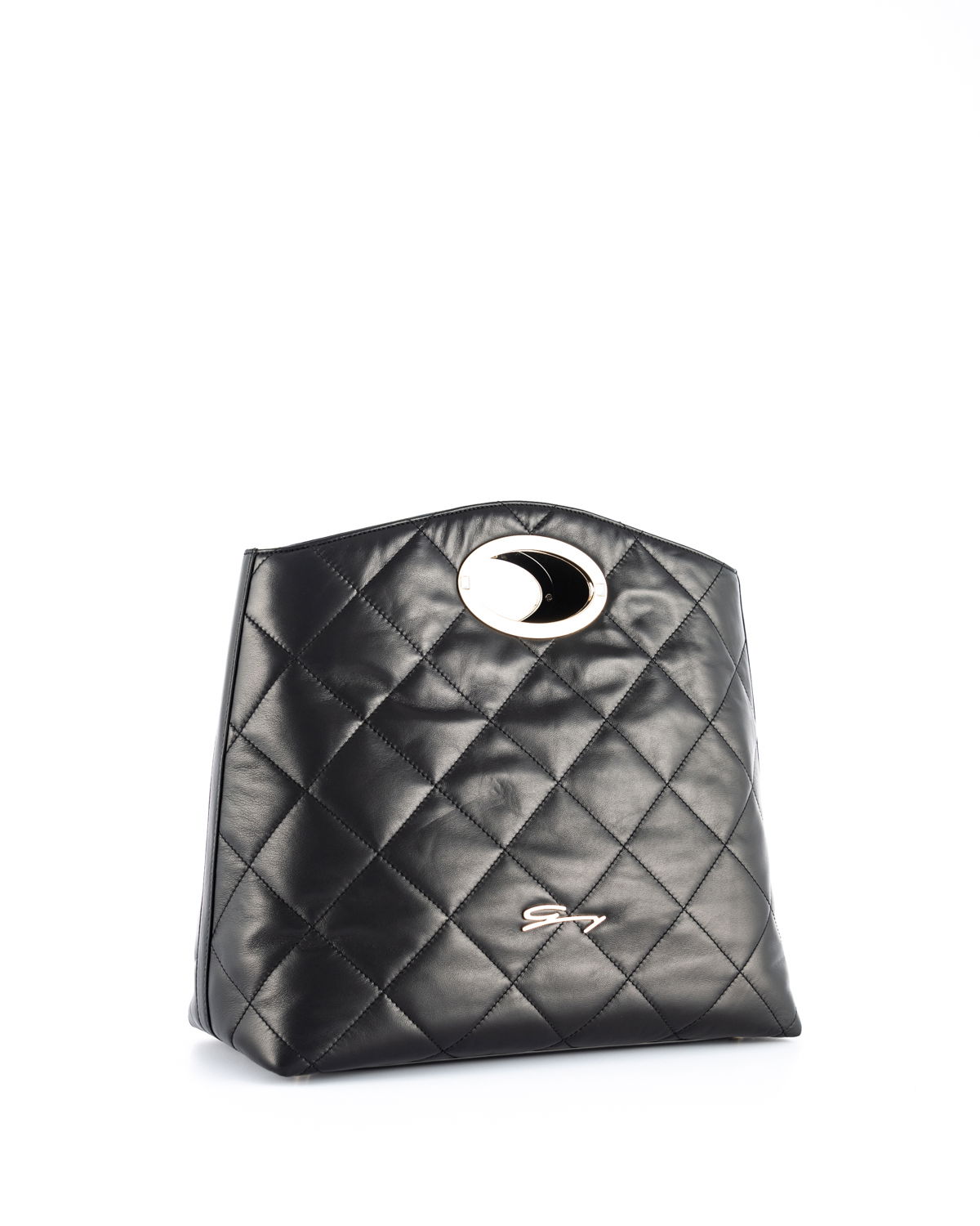 Sara black leather quilted bag | hide_category | Genny