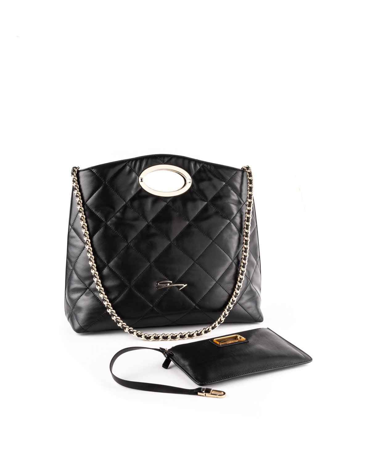 Sara black leather quilted bag | Accessories | Genny