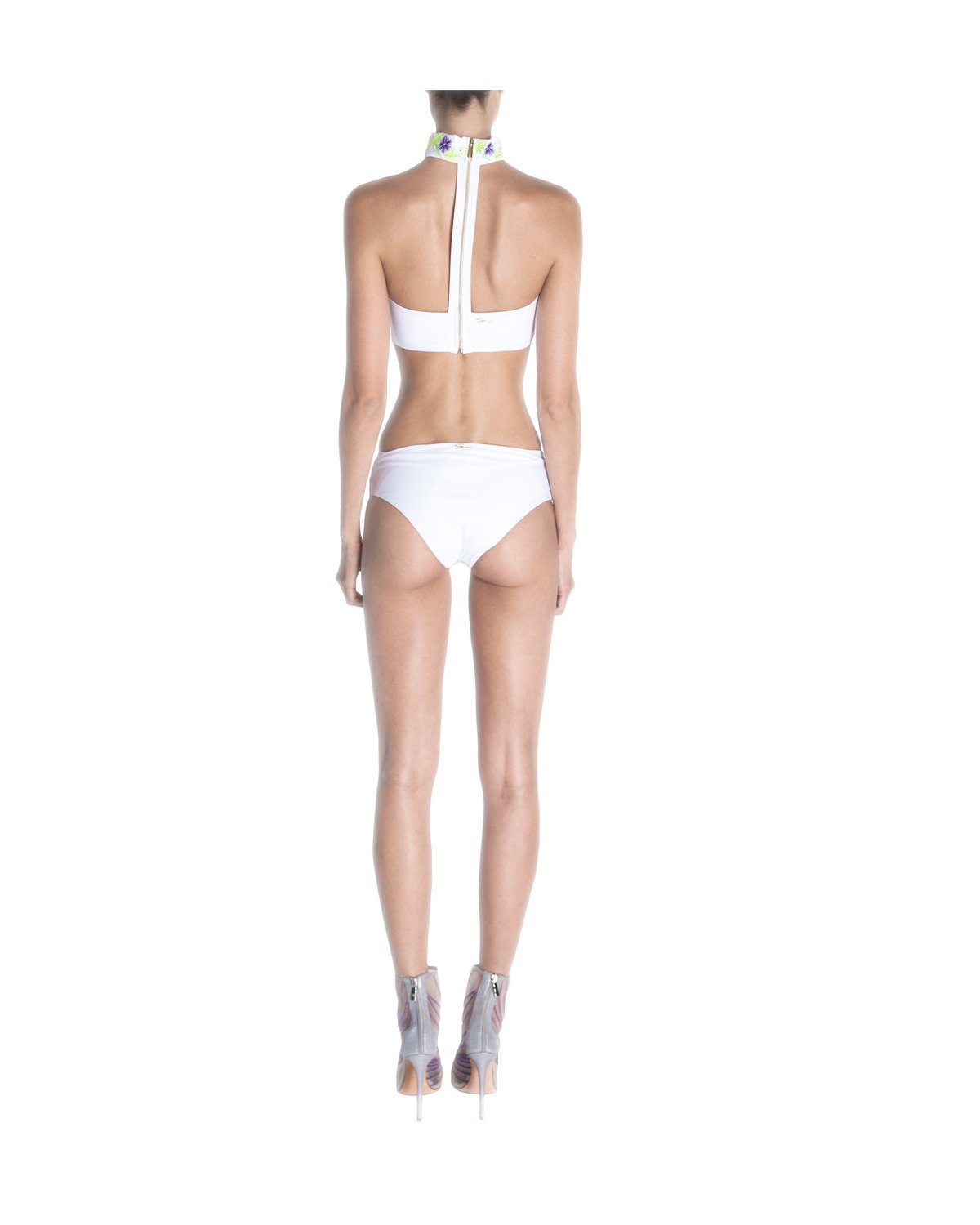 Bikini bianco con ricami floreali | -50% | Genny