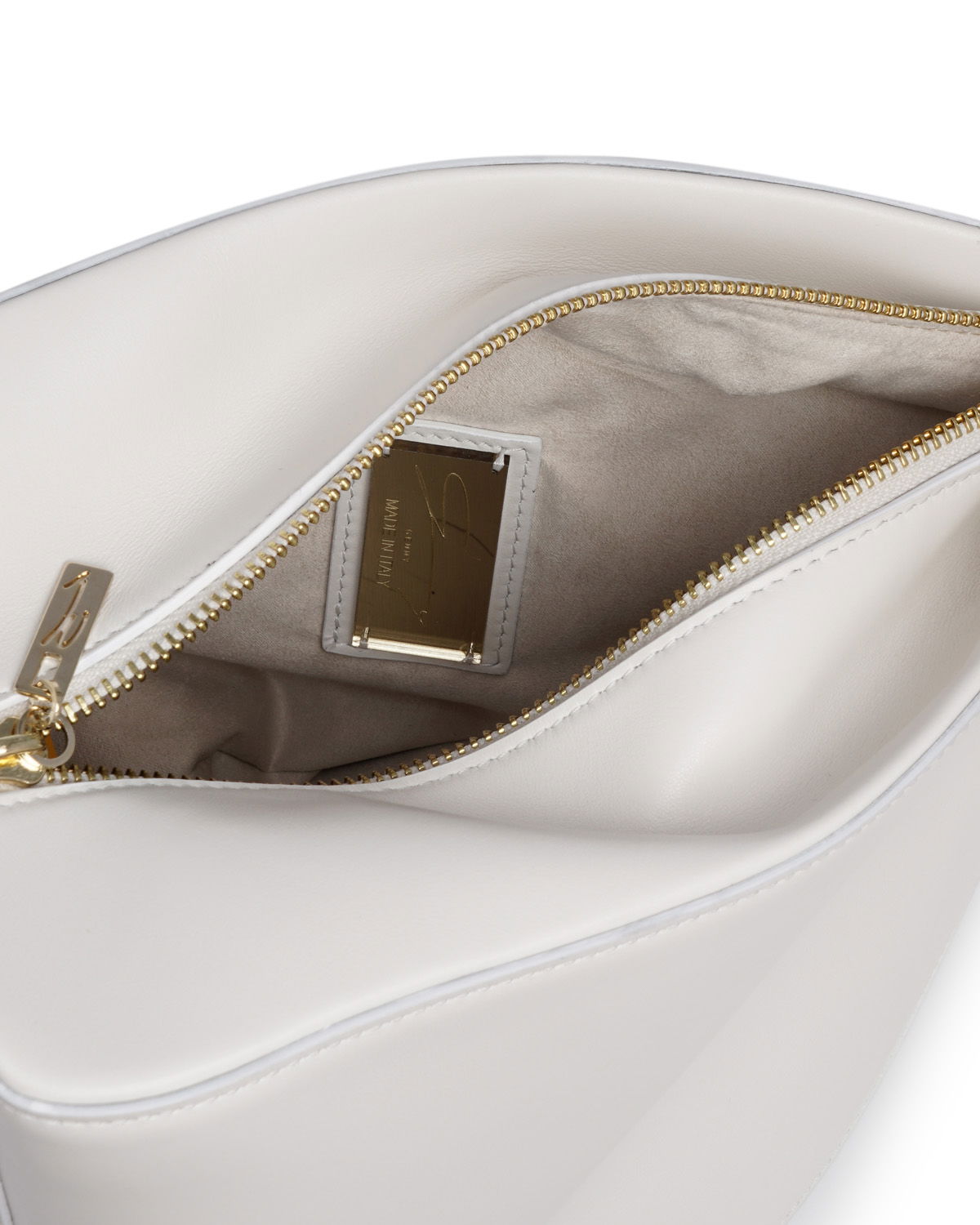 White leather shoulder bag | hide_category | Genny