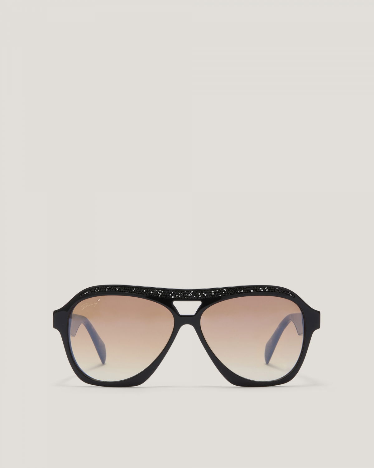 Black Aviator Sunglasses with Glitter Details | Sunglasses, Ricercabili, Gifts | Genny