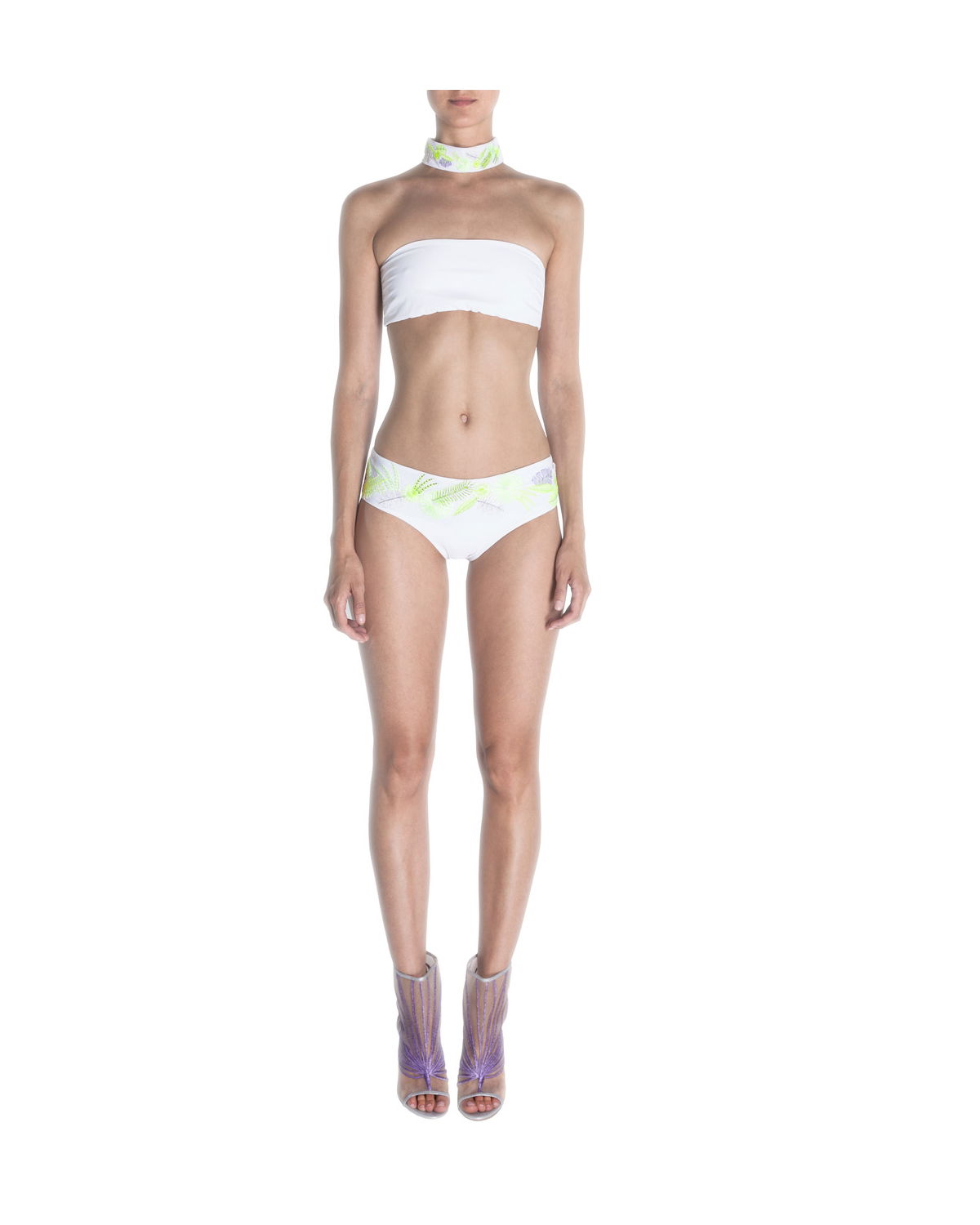 White bikini with embroidered flowers | -50% | Genny