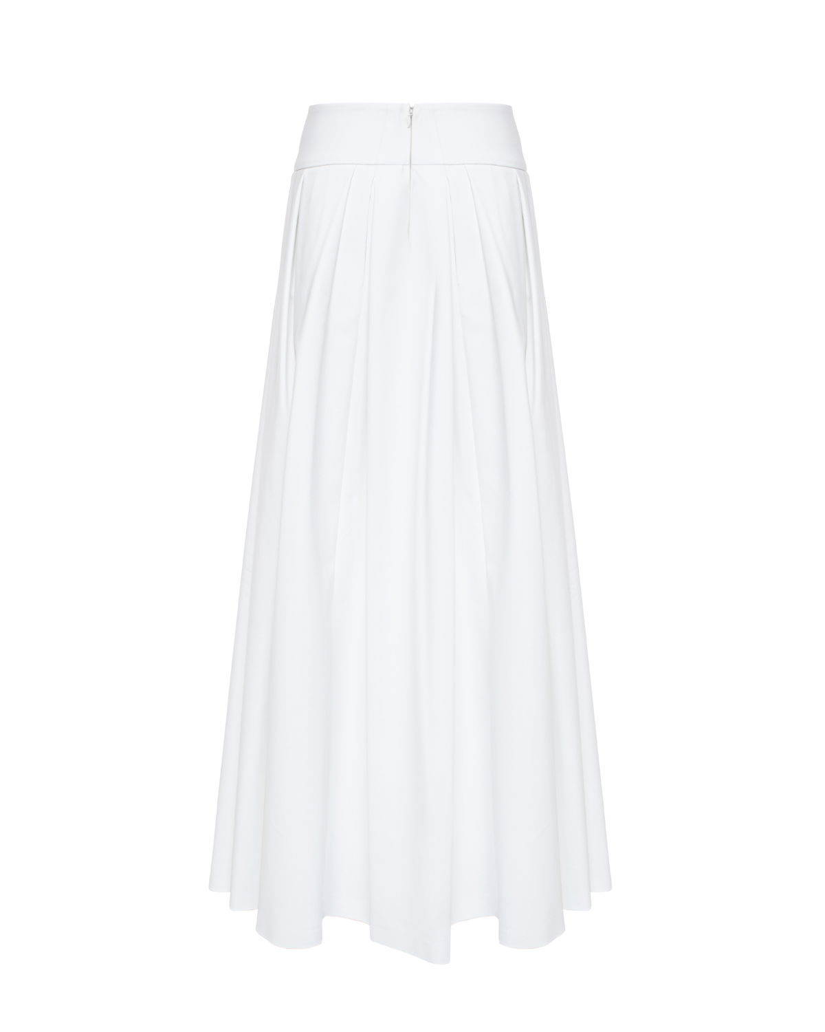 White high-rise cotton stretch maxi skirt | | Genny