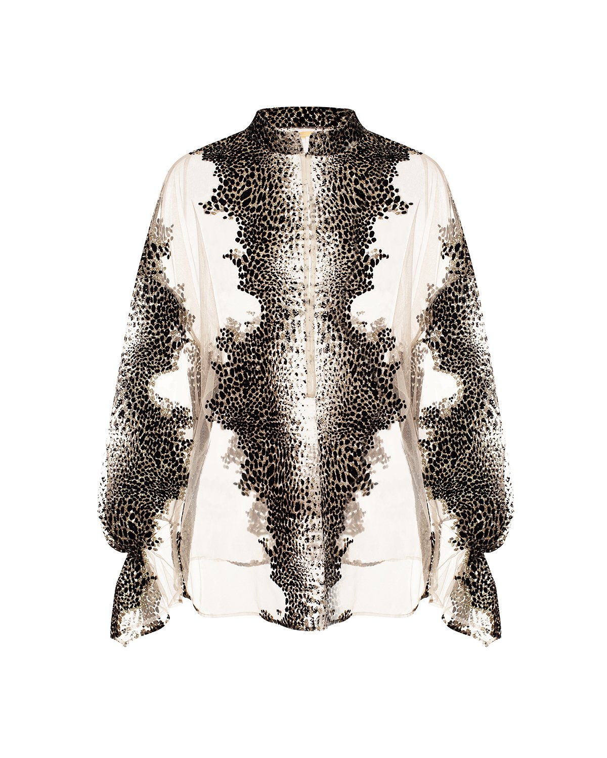 Animalier print tulle blouse | Temporary Flash Sale | Genny