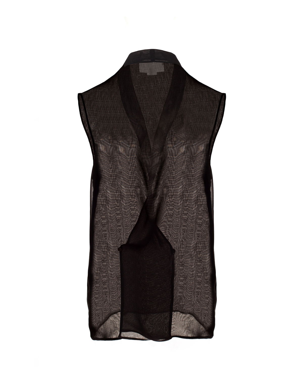 Black sleeveless chiffon shirt | Evening Essential, New In | Genny