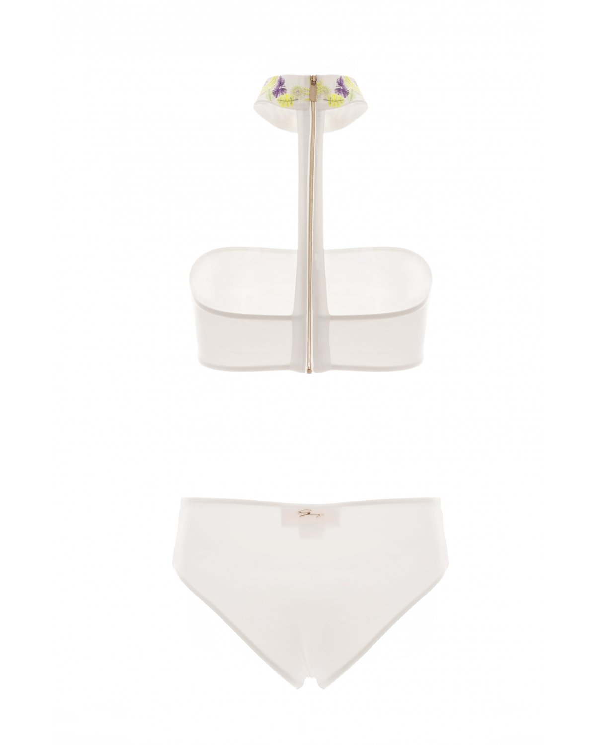 Bikini bianco con ricami floreali | -50% | Genny