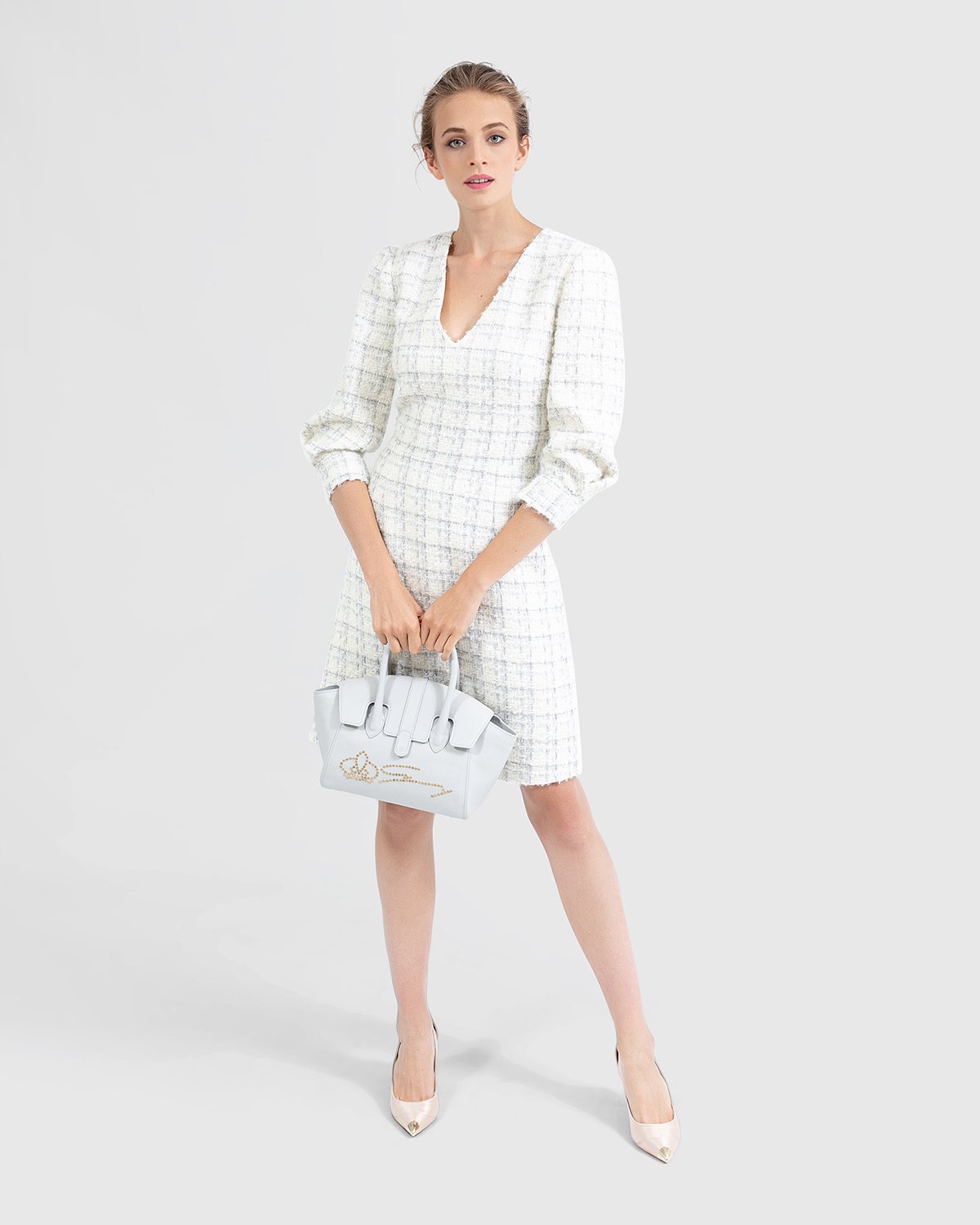 White V neck mini dress | Sale, -50%, Private sale, -40% | Genny