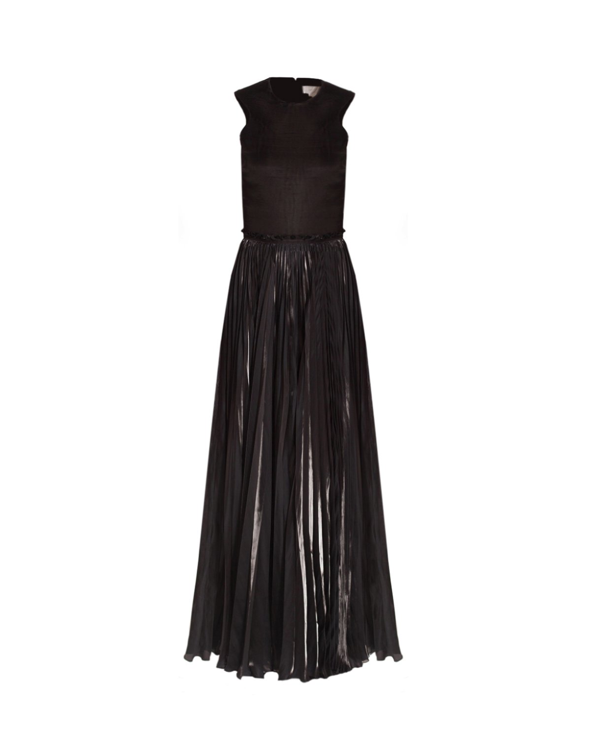 Black pleated long dress | Evening Essential | Genny