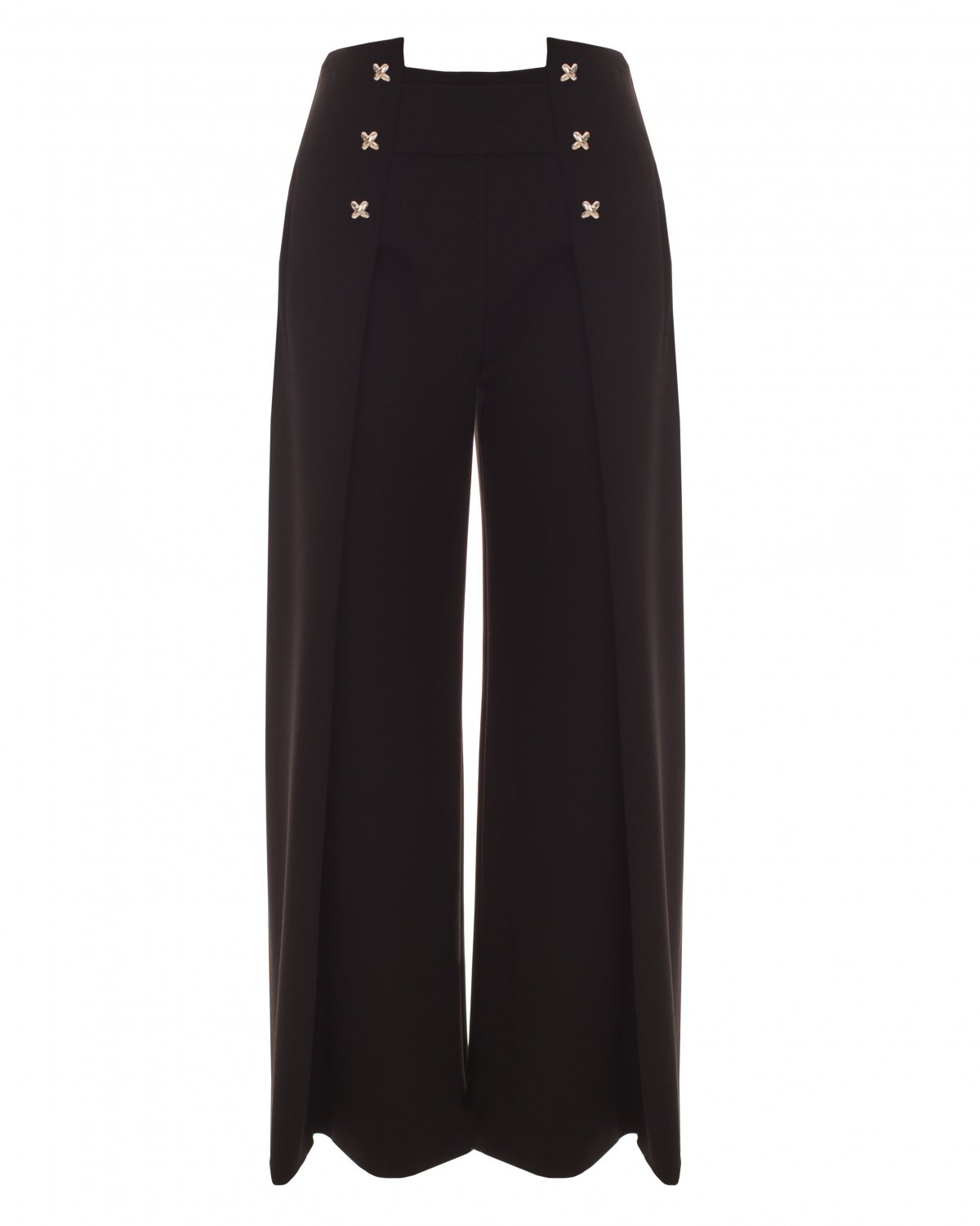 Black culottes with buttons at the waist | Sale, -40% | Genny
