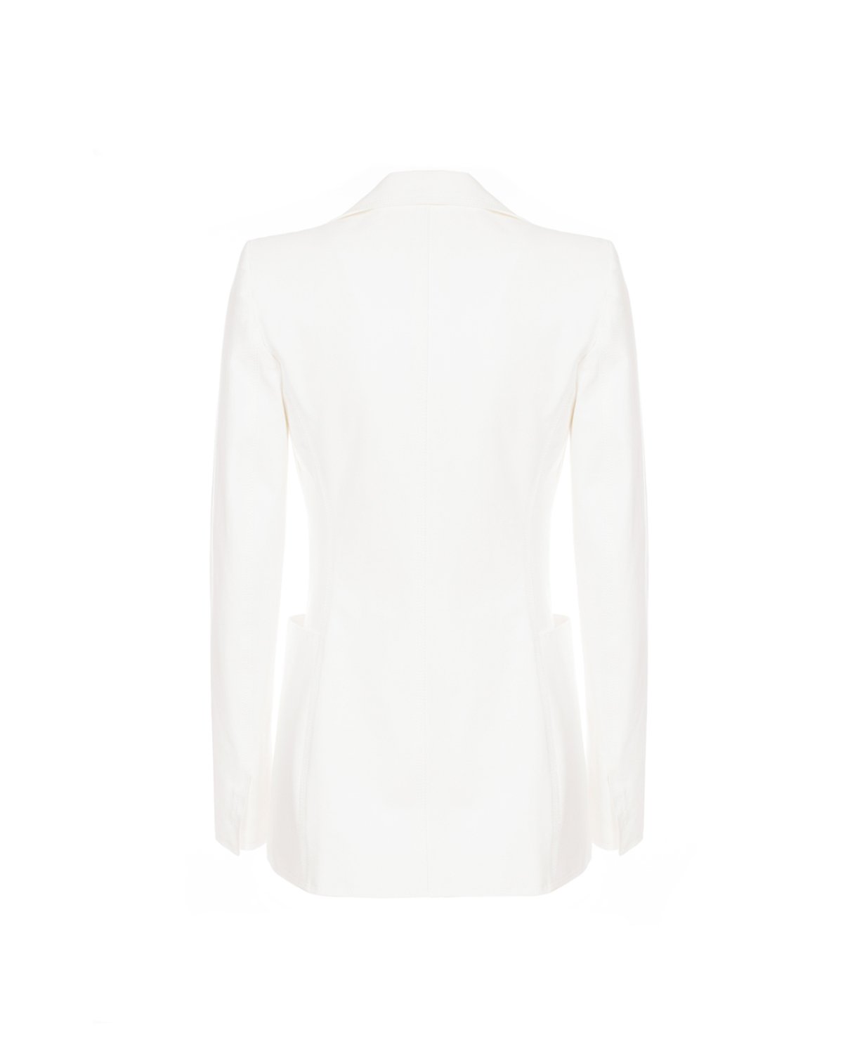 Giacca monopetto bianca in cotton stretch | | Genny