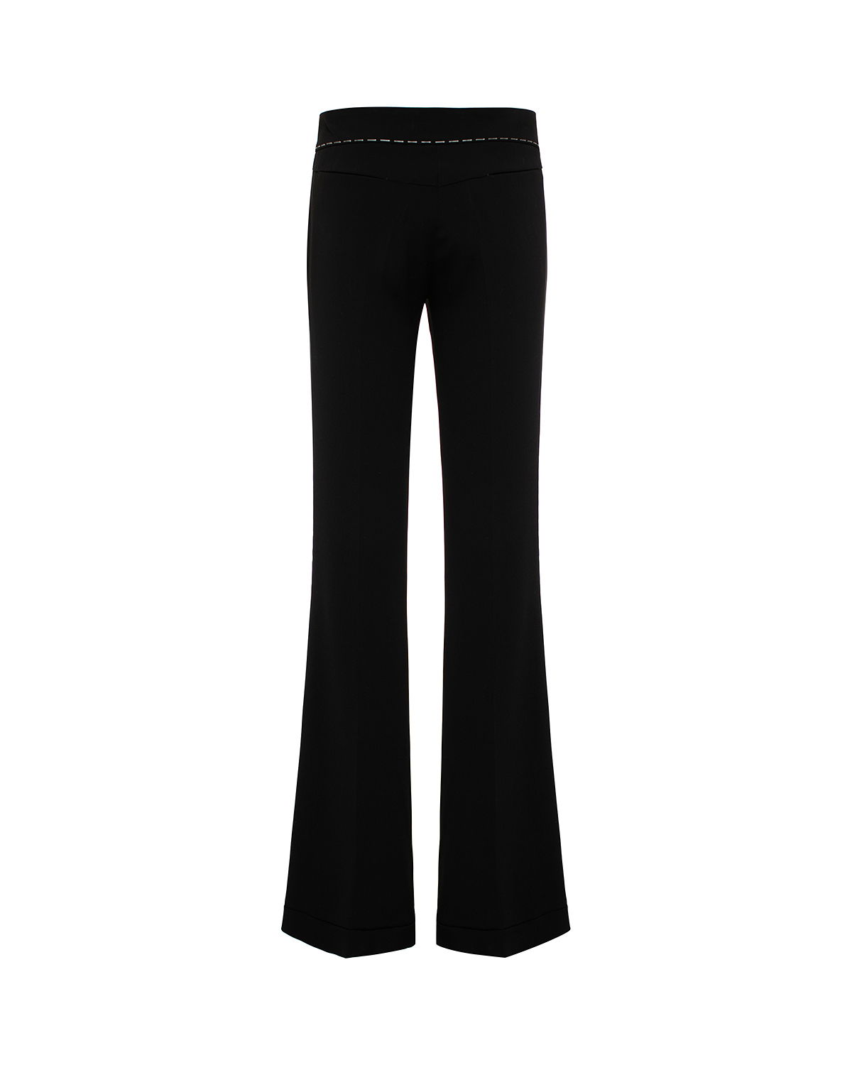 Flared trousers with basting stitching | | Genny