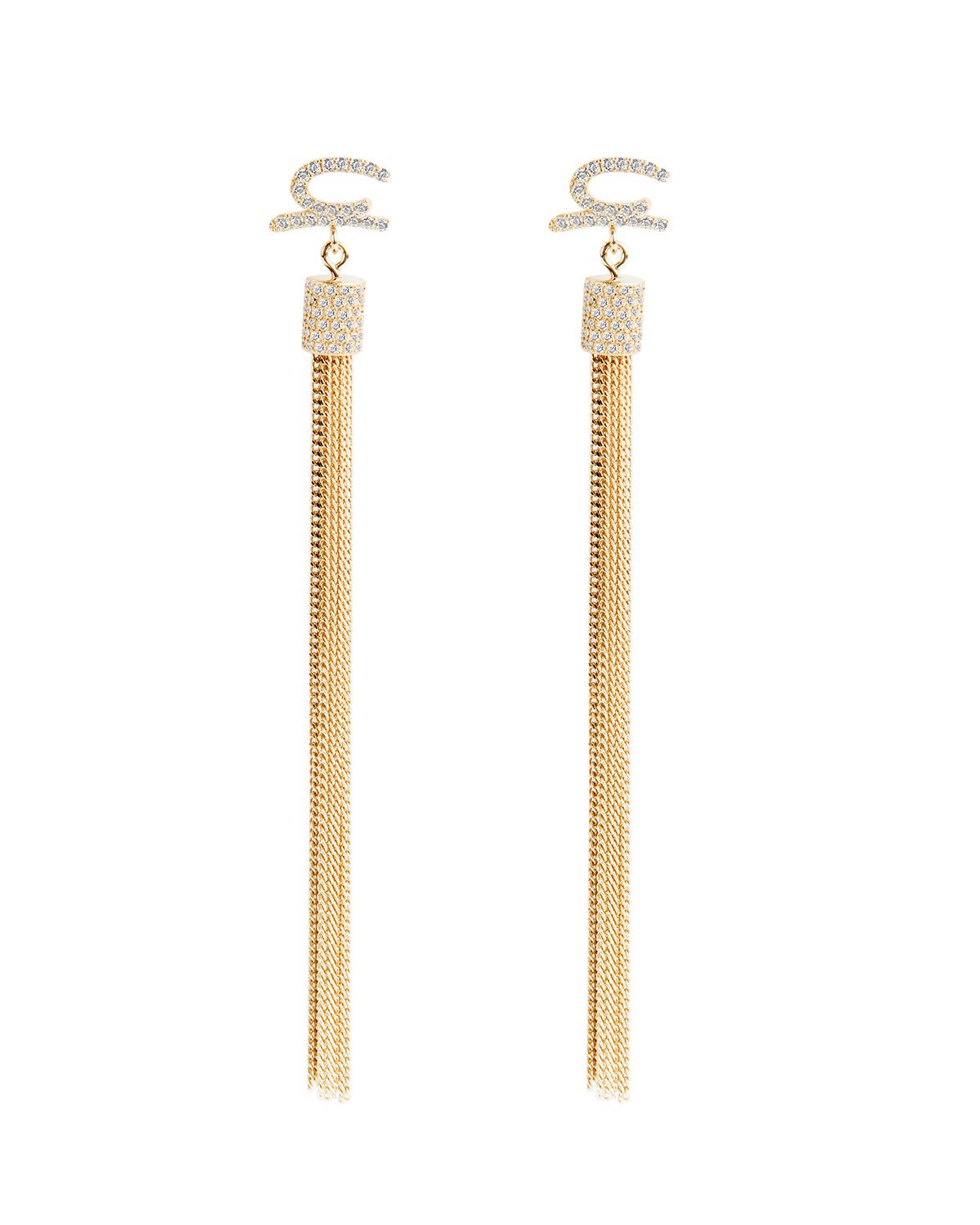 Crystal embellished gold-plated earrings | Accessories, Jewelry, Mother's Day Gift Guide, Accessories, Cruise 2023 Collection, Valentine's Day, Mother's Day | Genny