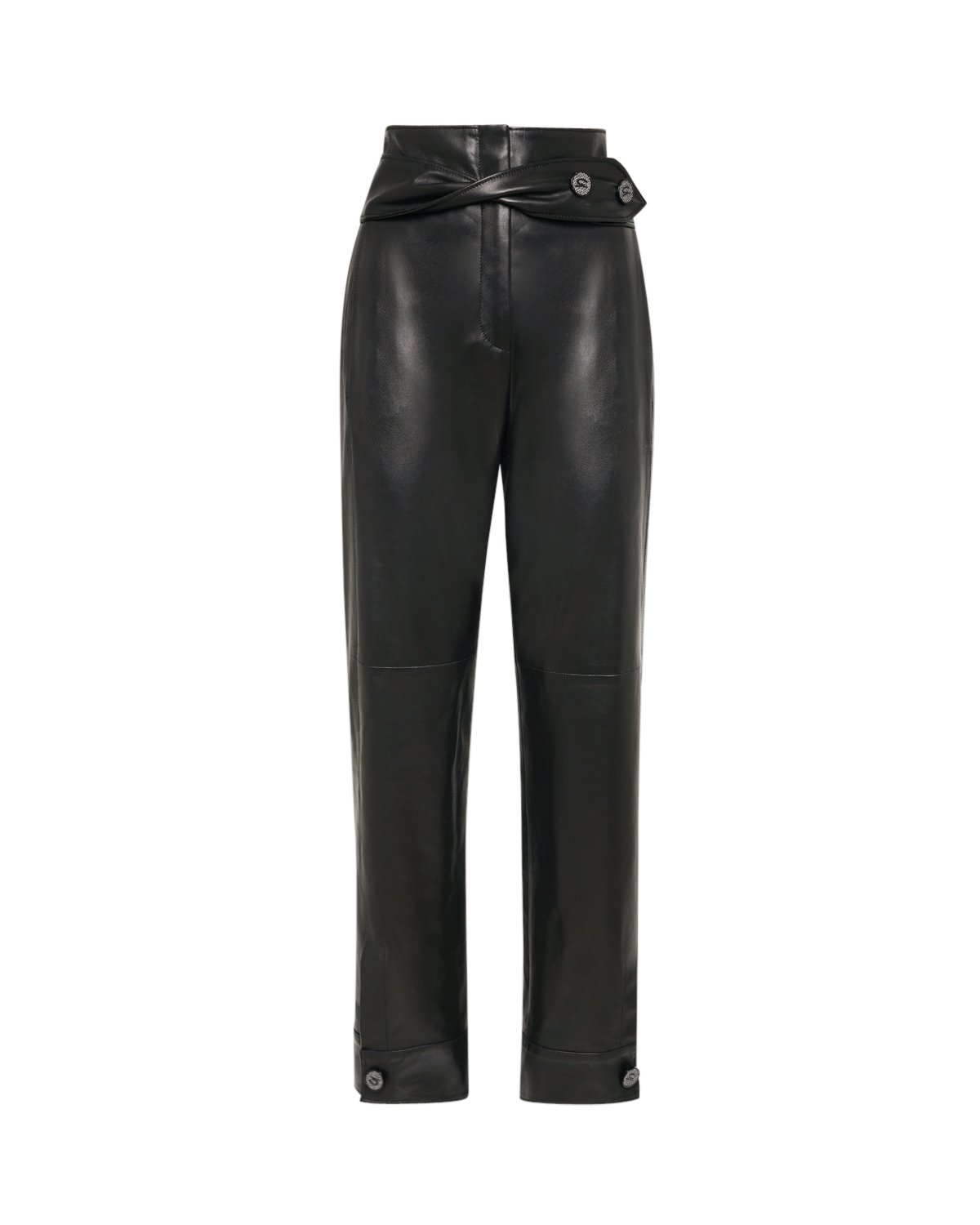 Leather high-rise cargo pants | | Genny