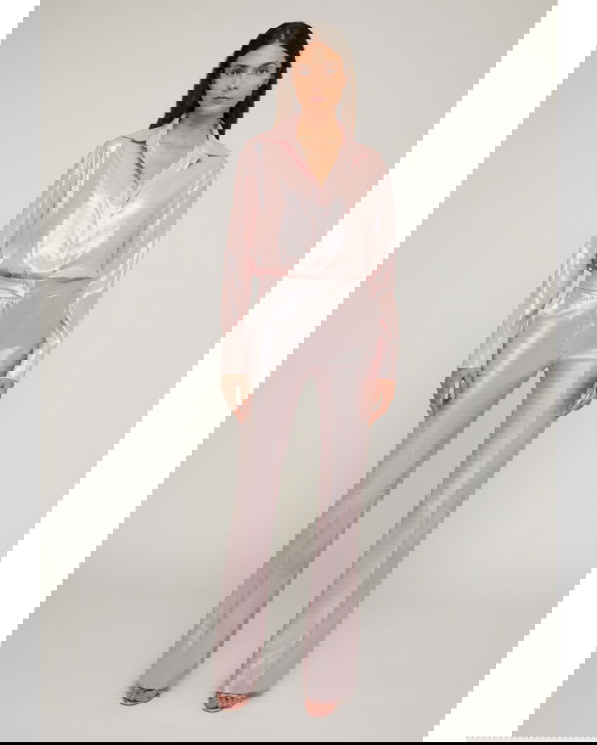 Laminated white shirt