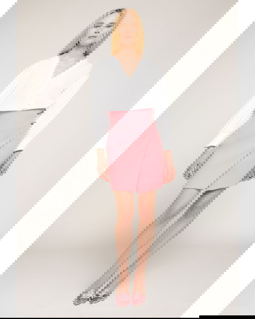 Wrap mini skirt