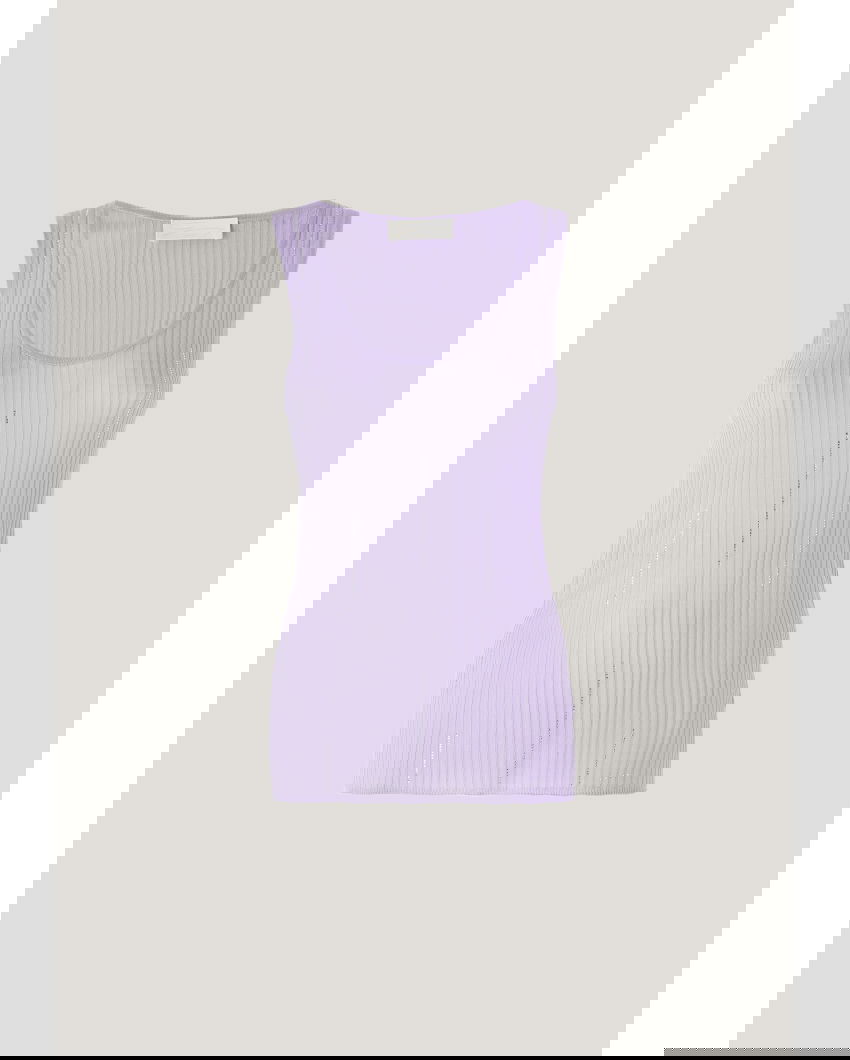 Ribbed top with strass