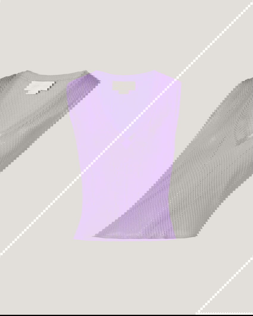 Pleated lilac top
