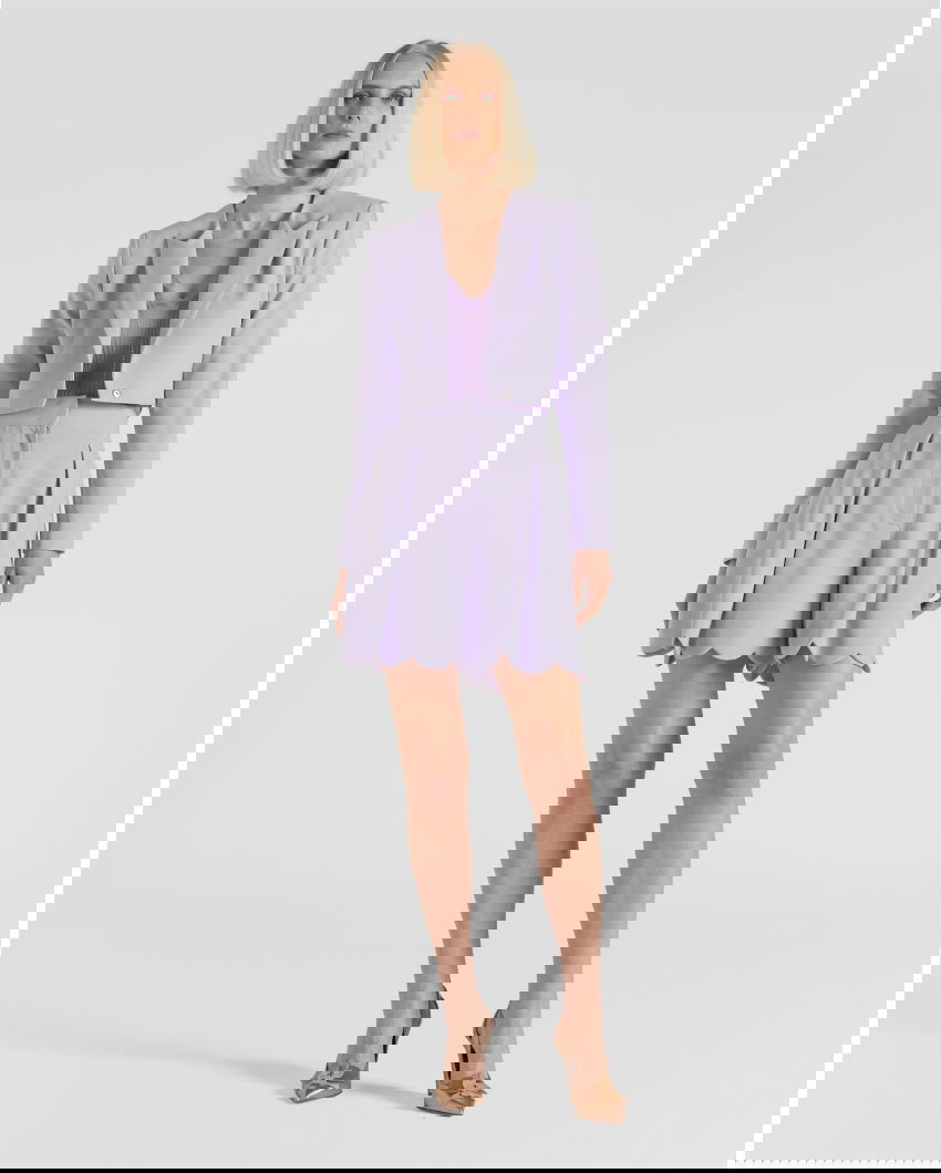 Pleated lilac top