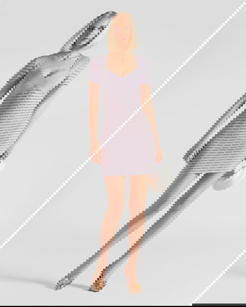 Iconic dress with crossover bodice