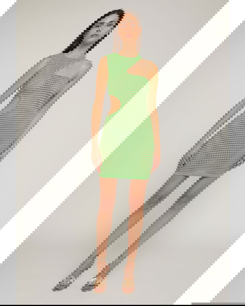 Asymmetrical iconic dress