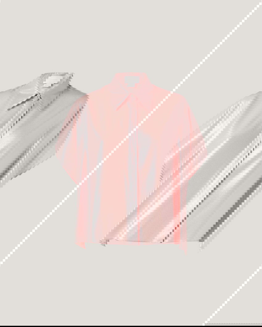 Laminated short-sleeved shirt