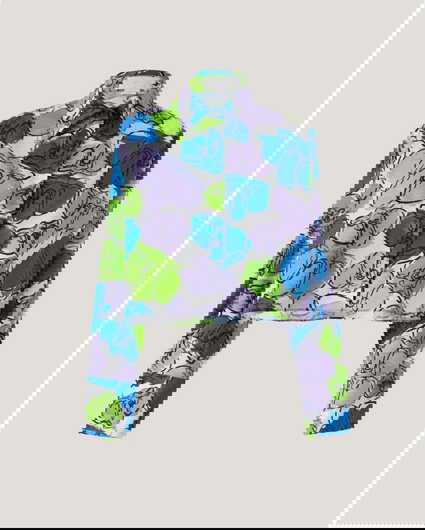 Orchid-patterned shirt