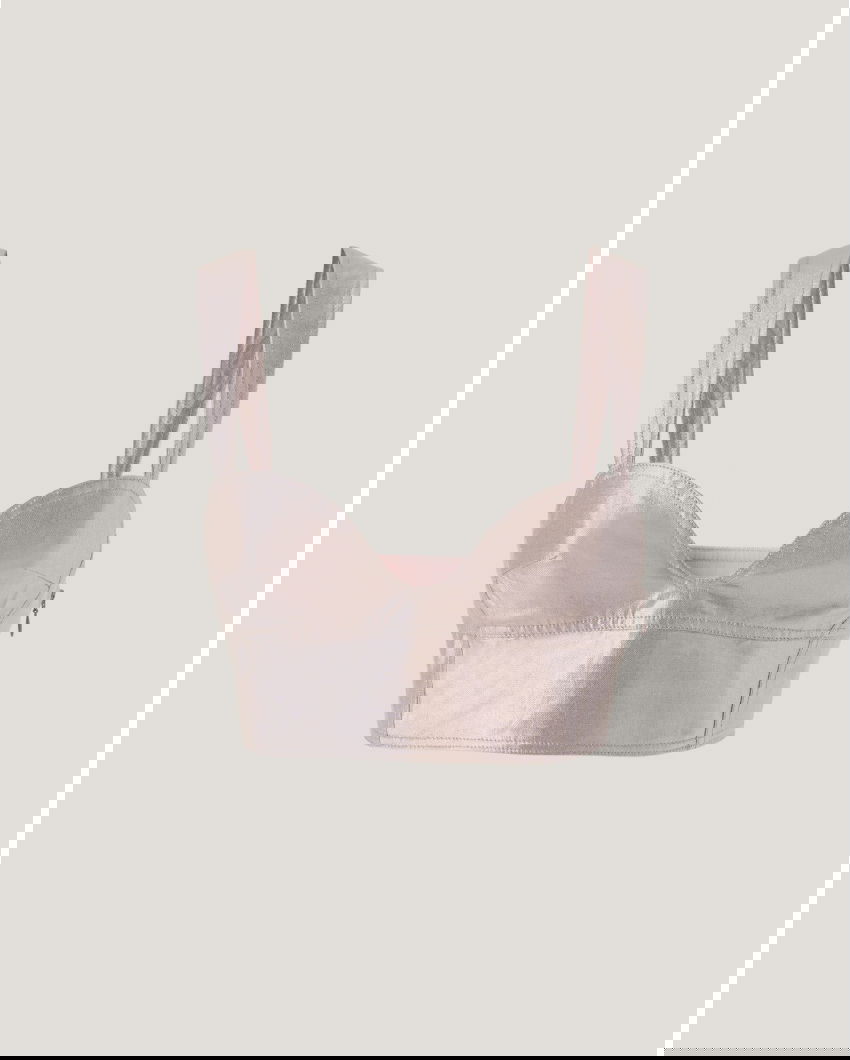 Metallic effect bra top