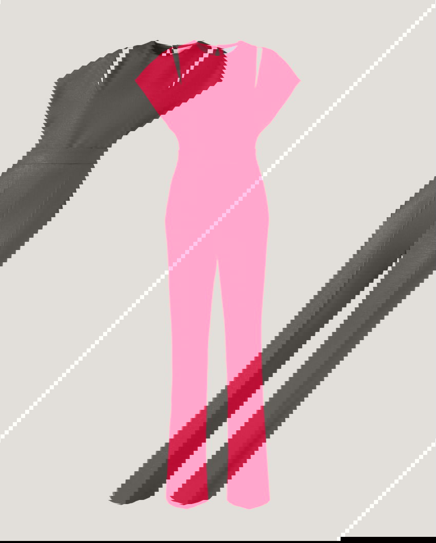 Jumpsuit with shoulder cut-outs