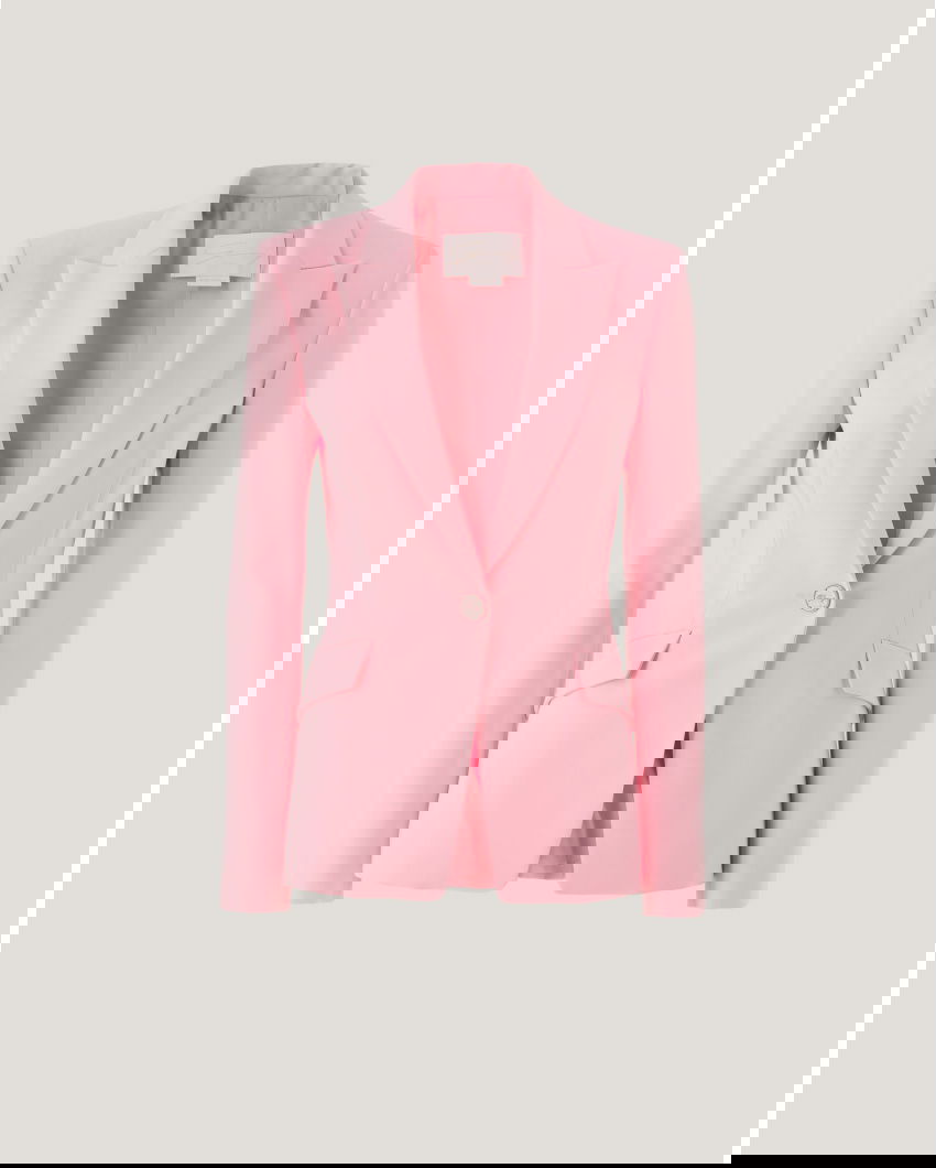 Pink jacket with tailoring button