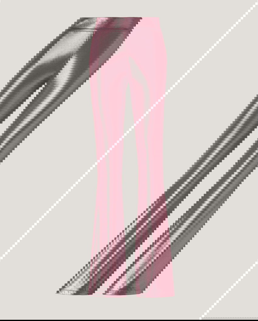 Pink laminated pants