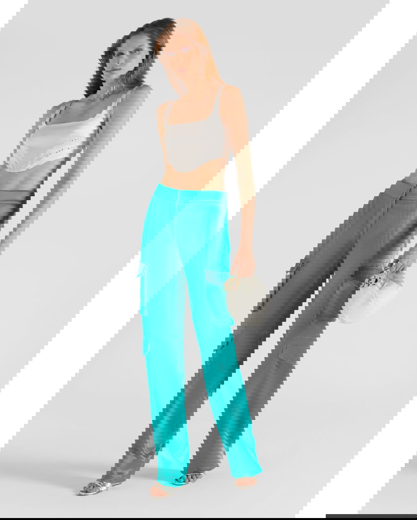 Cargo pants with pearls