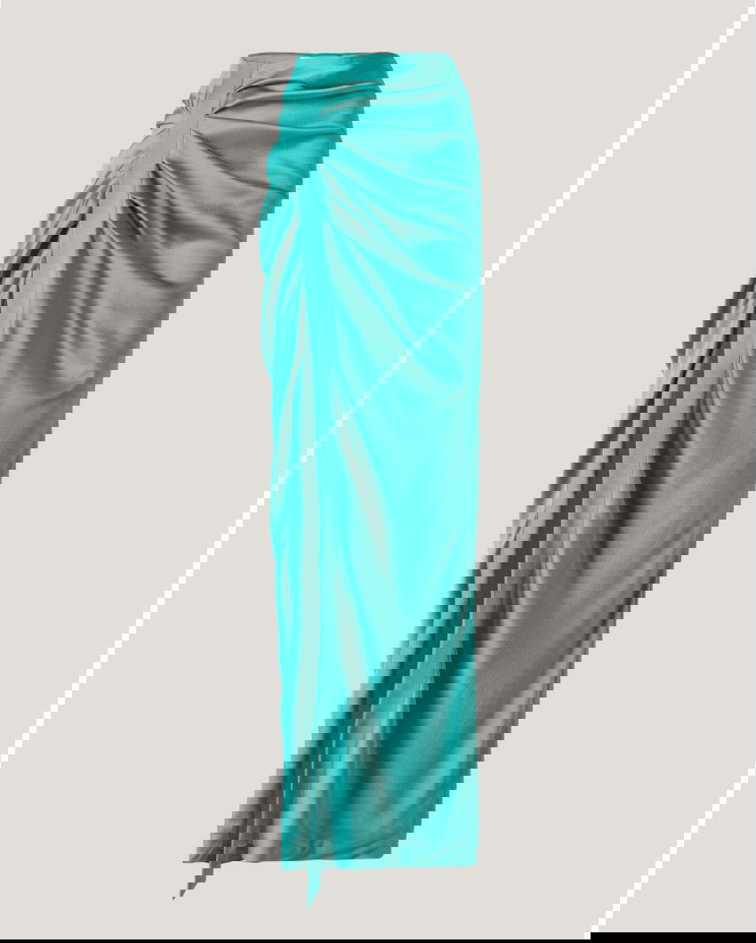 Skirt with a side drape