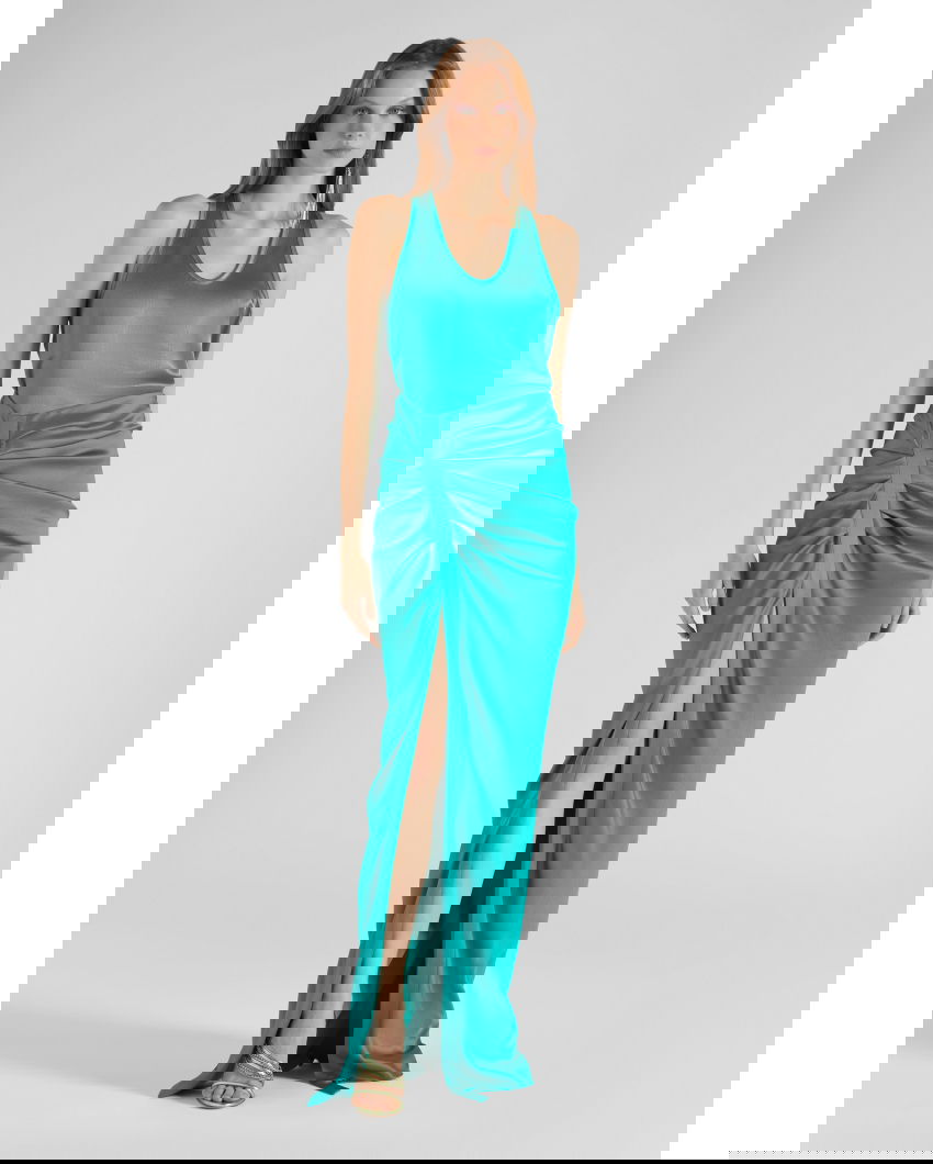 Skirt with a side drape