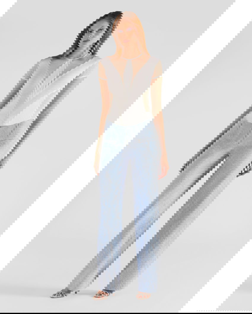 T-shirt with transparent inserts 
