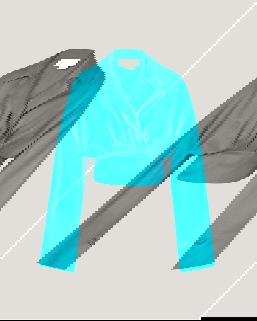 Cropped linen shirt