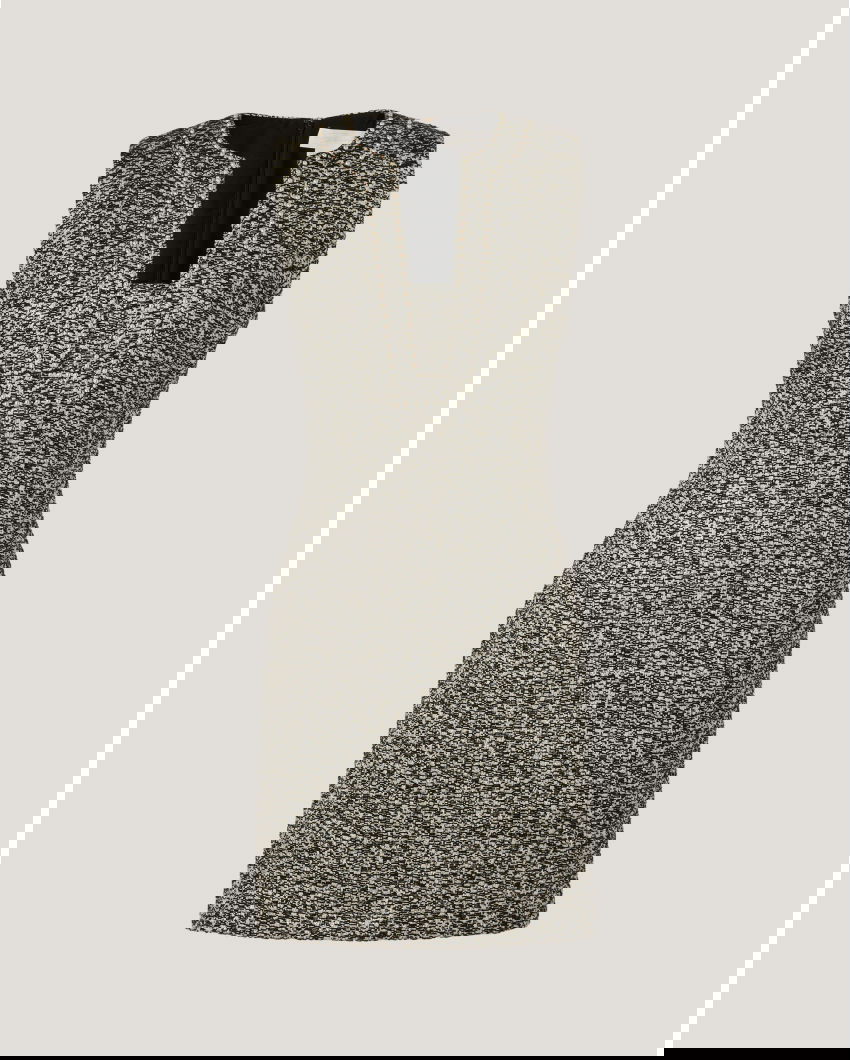 Mini dress with contrasting profiles