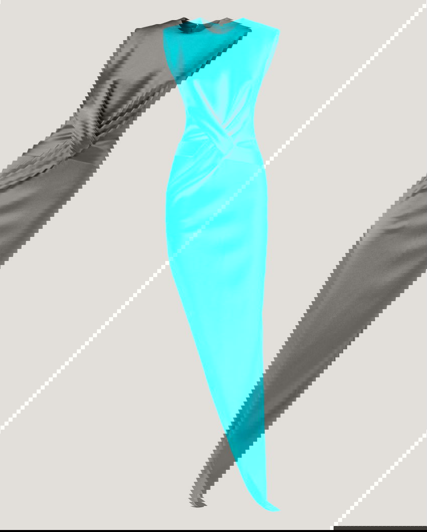 Evening gown with twist knot