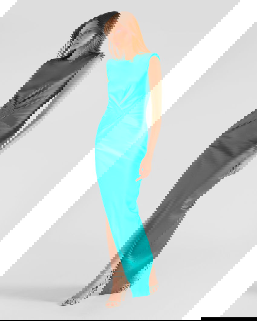 Evening gown with twist knot