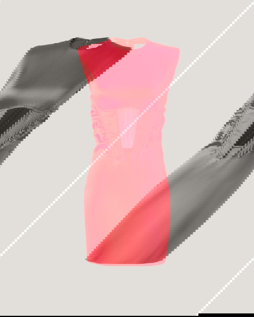 Mini dress with a cut-out on the front 
