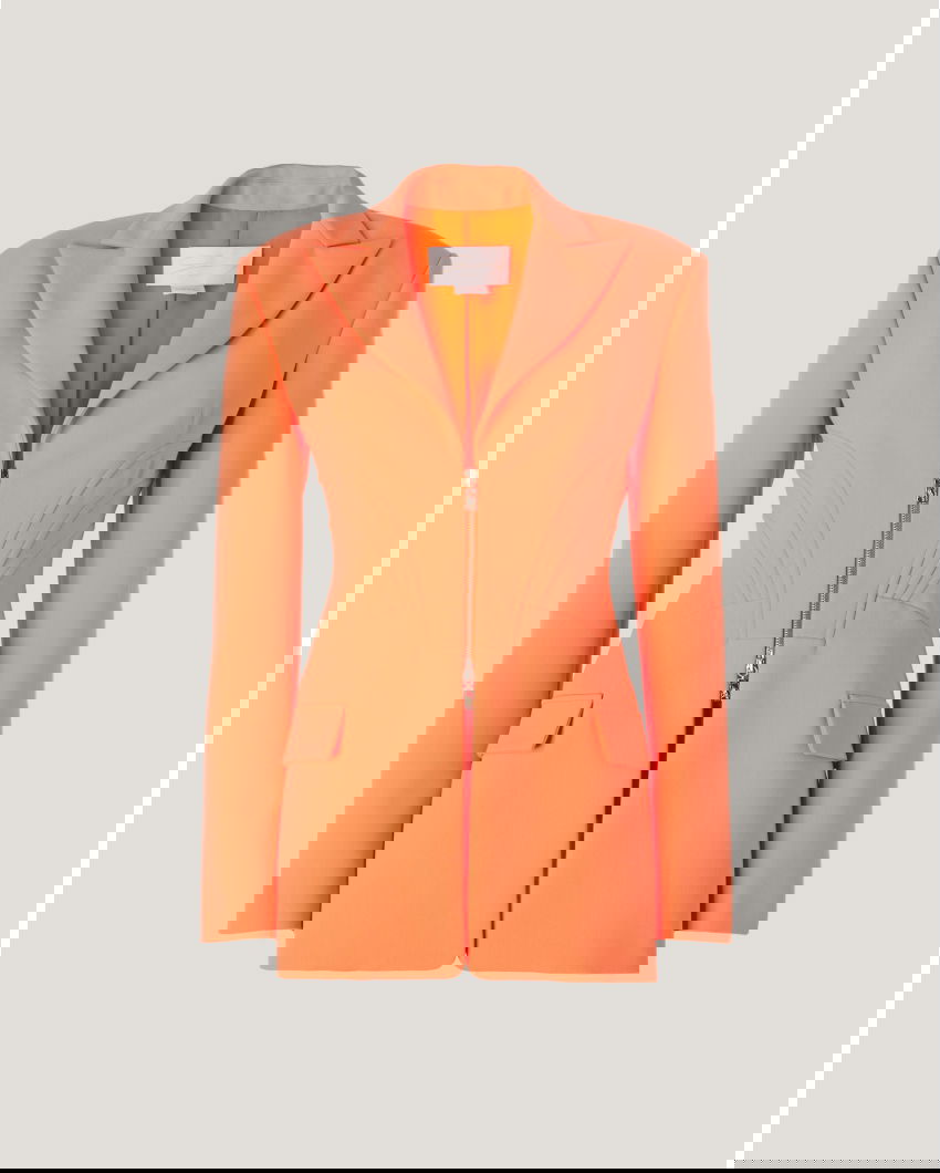 Blazer with side pleats
